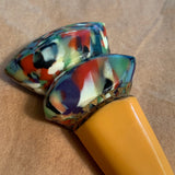 Colorful Carved Bakelite Clip