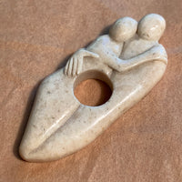 Carved Fossilized Walrus Ivory, Lovers