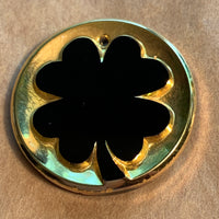 Vintage German Glass Pendant, Shamrock