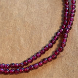 2.5mm Round Garnet Beads