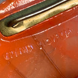 Vintage Orange Glass Belt Buckle