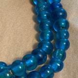 Antique Dark Aqua Peking Glass Beads