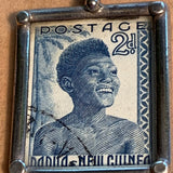 Antique Papua New Guinea Stamp Pendant