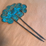 Antique Chinese Hair Pin, Kingfisher Feathers