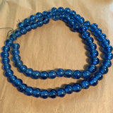 Antique Sapphire Peking Glass Beads