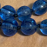Antique Carved Peking Glass Necklace
