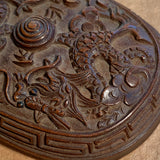Chinese Carved Wood Belt Buckle, 1800's