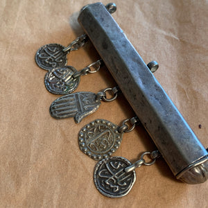 Antique Silver Pendant with Charms