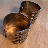 Pair of Wide Silver Cuffs, Afghanistan