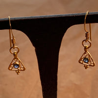 18 Karat Gold & Sapphire Earrings