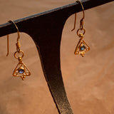 18 Karat Gold & Sapphire Earrings