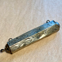 Antique Silver Capsule Pendant, India