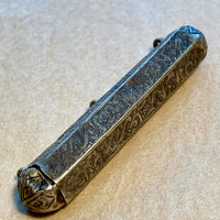 Antique Silver Capsule Pendant, India