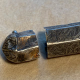 Antique Silver Capsule Pendant, India