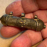 Antique Silver Capsule Pendant, India
