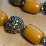 Yemen Silver & Bakelite Amber Necklace