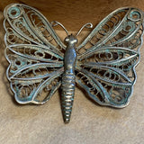 Vintage Silver Butterfly Pin