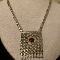 Vintage Silver Mesh Necklace, Israel