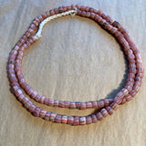Java Pink Glass Beads, Striped