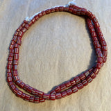 Java Red Striped Glass Beads