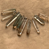 10 Rutilated Quartz Crystals, Top Drilled