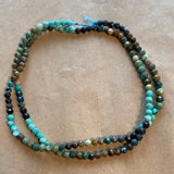 3mm Turquoise Faceted Round Beads