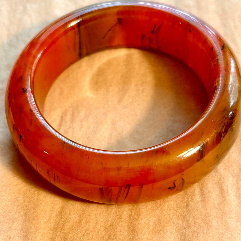 Bakelite Vintage outlet Amber Green Bown Hinged Bracelet