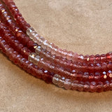 3.5mm Red Andesite Faceted Rondelles