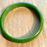 Bakelite Bangle, Marbled Green