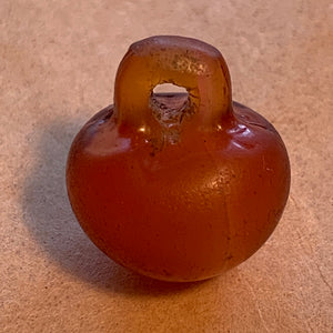 Antique Orange Glass Drop