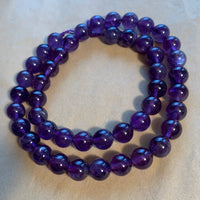 8mm Round Amethyst Beads