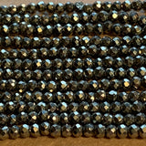 2.5mm Faceted Pyrite Beads