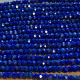 2.5mm Faceted Lapis Beads