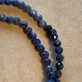 2.5mm Faceted Blue Sapphire Beads