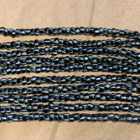 Black & White Striped Venetian Seed Beads, 10º