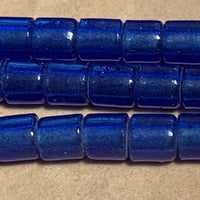 Antique Cobalt Cylindrical Beads