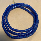 Antique Cobalt Cylindrical Beads