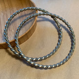 Pair of Vintage Sterling  Twisted Bangles