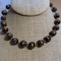 Black Venetian Wedding Cake Necklace