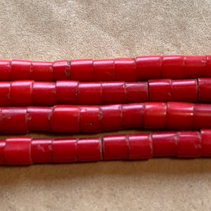 Bright Red Tile Beads