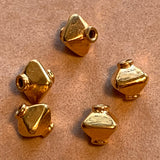 18 Kt Gold 4-Sided Bicone Beads, India