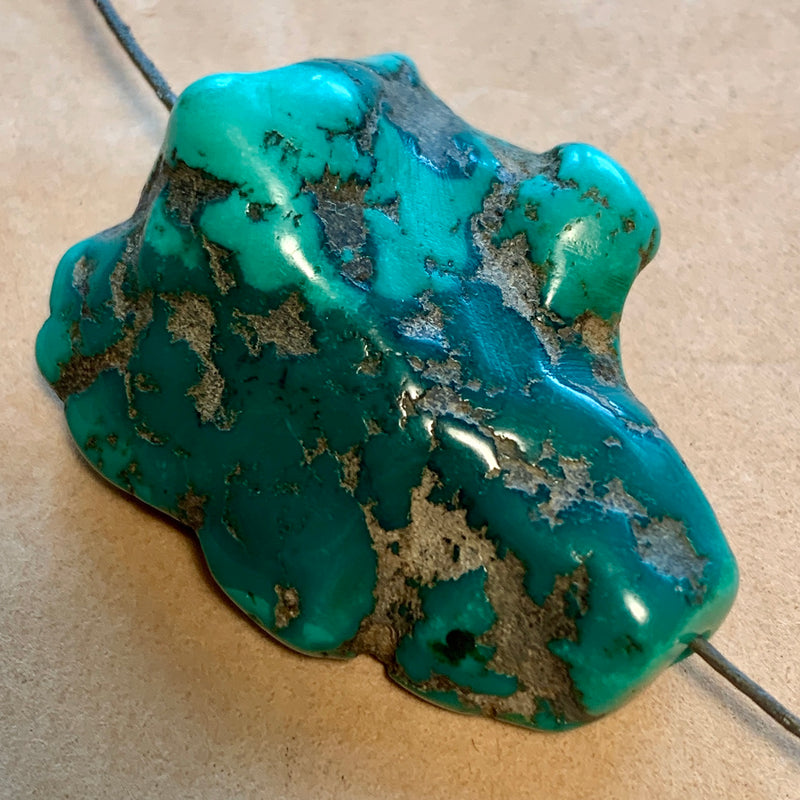 Antique Tibetan Turquoise ✳Triangle✳ Antique Tibetan Turquoise Bead | Beadparadise.com