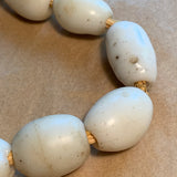 Strand of Antique 300 Year Old White Dogon Beads