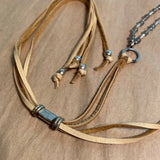 Double Adjustable Labradorite & Thai Silver Necklace