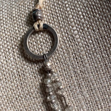 Double Adjustable Tiny Zircon & Thai Silver Necklace