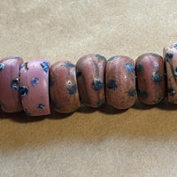Venetian Pink Polka Dot Disc Bead