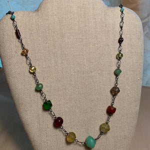 Multi-Color Vaseline Bead Necklace