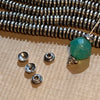 4.5mm Handmade Sterling Bead Caps, 5 Pair