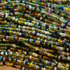 Irregular Vaseline Colors Seed Beads, Venetian