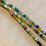 Irregular Vaseline Colors Seed Beads, Venetian